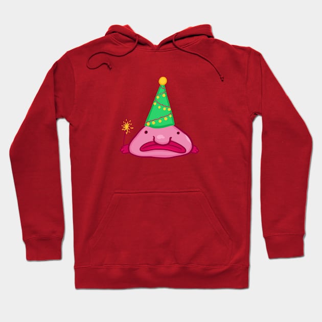 Blobfish party ready Hoodie by manydoodles